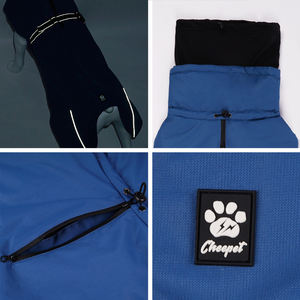 <span class=keywords><strong>Cheap</strong></span> inverno cão roupas alta colarinho <span class=keywords><strong>pet</strong></span> vestuário algodão outwear simplesmente cão roupas grande roupa do cão xl com cinto - Product Image 2