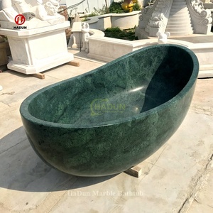 Customized Hot Tub Factory Oval Natural Stone <strong>Bathtub</strong> Freestanding 2 People Large Beige Marble <strong>Bathtub</strong> - Product Image 3