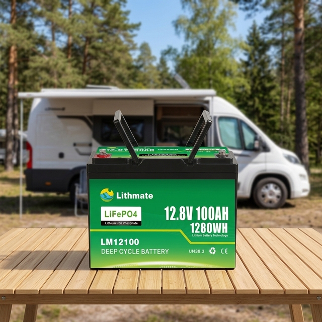 Camper Batteries 120Ah 150Ah 200Ah 12V 100Ah LiFePO4 RV Lithium Battery Deep Cycle Solar Battery with Smart BMS 6000+ Cycles