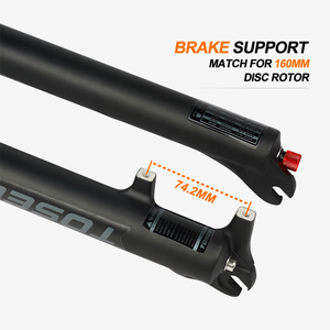 <span class=keywords><strong>Fourche</strong></span> de vélo de montagne TOSEEK en alliage d'aluminium avec suspension pneumatique, frein à disque, 120 mm, pour vélos de montagne 26/27,5/29 pouces, étanche et durable - Product Image 4
