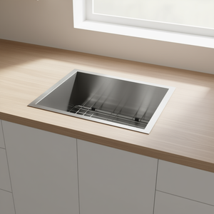 Fregadero de cocina bajo encimera de acero inoxidable 13x15x9, un solo tazón, calibre 18, estilo rectangular rústico - Product Image 2