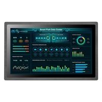 7 "23.8" boîtier en aluminium lisible à la lumière du soleil Tft intégré moniteur LCD tactile capacitif industriel pour le contrôle d'accès avec haut-parleur