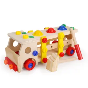 HUIFENG Baby Kombination schraube Spielzeug Holz Diy Craft Montage Schrauben Lehr spielzeug