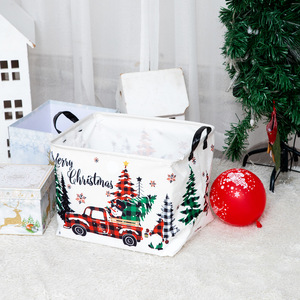 Đóng Mở Vải Vải Giáng Sinh Trang Trí Lưu Trữ Giỏ Công Suất Lớn Đa-Mục Đích Hộp Quà Tặng - Product Image 3