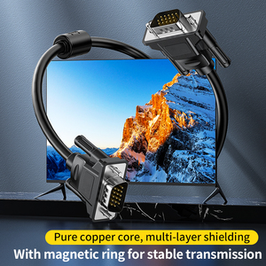 Оптовый кабель VGA 3+6 для подключения к компьютеру с двойным экранированием, ПВХ-оболочкой и сердечником из бескислородной меди - Product Image 2