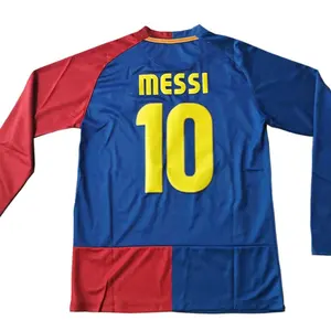 Uzun kollu özel Retro tay kalite futbol forması seti futbol tişörtü futbol kıyafetleri Set