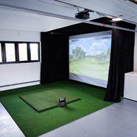 Pantalla para Simulador de Golf KHAMPA de Alta Calidad para Interiores, Borde Negro, Tela de Tejido Denso, Bajo Ruido, Alta Precisión 4K, Tamaño Personalizado
