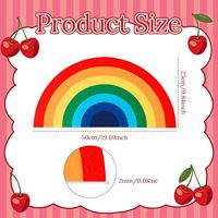 12 grands sets de table en feutre arc-en-ciel, accessoires de fête arc-en-ciel pour anniversaires, baby showers et décorations de fête
