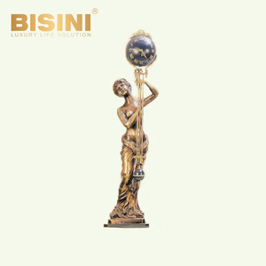 Reloj de Pared con Escultura de Mujer Desnuda Estilo Arte Clásico, Reloj de Cobre Puro, Colección de Relojes - Product Image 1