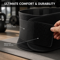 Ceinture de soutien lombaire sportive en nylon et spandex, hautement élastique, respirante, enveloppante, pour le maintien et le remodelage corporel