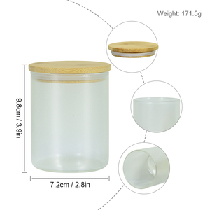 AGH 10oz Wholesale Custom High Quality Thick Sublimation Frosted Clear Luxury Glass Candle Jars Cup Glow in the Dark With Lids