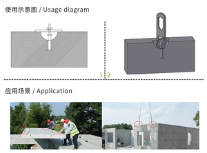 프리 캐스트 콘크리트 리프팅 앵커 구형 헤드 리프팅 앵커 1.3T 2.5T 5.0T 앵커 - Product Image 2