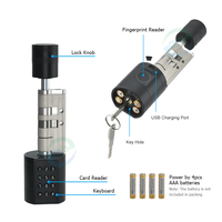 Cerradura de Cilindro Inteligente Euro, Cerradura Digital Ajustable Tuya Smart Lock, Aplicación TTLock, Reemplazo de Cerraduras Mecánicas Antiguas