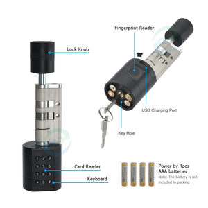 Euro thông minh xi lanh khóa cửa có thể điều chỉnh kỹ thuật số tuya thông minh khóa ttlock App thay thế cũ cơ khí xi lanh ổ khóa thông minh - Product Image 5