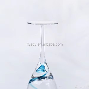 Calice da Vino Rosso per Dessert <span class=keywords><strong>con</strong></span> Stelo Lungo e Banda Blu a Spirale, Idoneo per Lavastoviglie, Ideale per Matrimoni - Vendita all'Ingrosso - Product Image 5