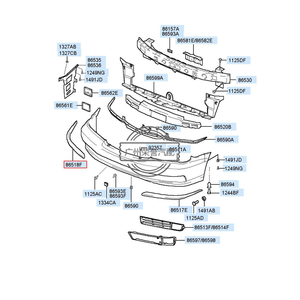 86572-3B000 PER HYUNDAI EQUUS/CENTENNIAL) <span class=keywords><strong>99</strong></span> MODANATURA ANTERIORE LATERALE DESTRA BPR 865723B00086572-3B000 - Product Image 1
