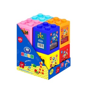 مكعبات بناء رباعية الأبعاد للأطفال، حلوى جيلاتينية بنكهة الفواكه 35 جرام، لعبة تعليمية متعددة الألوان، علبة هدايا مع زينة مغلفة - Product Image 6