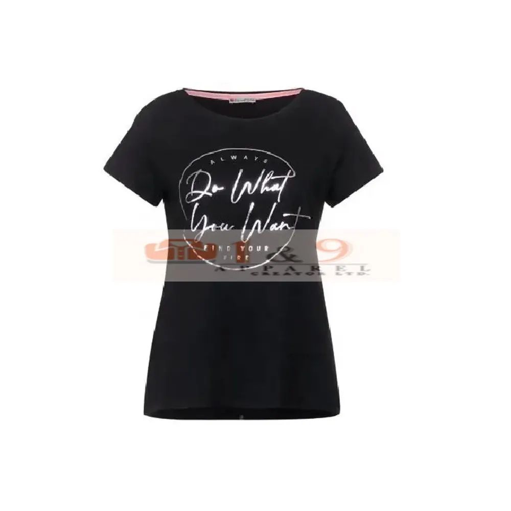 Shortsleeve O Neck Plus Size 100% Alta Qualidade Exportada Personalizado Unisex Personalizado Impresso Design Camisas Para Mulheres De Bangladesh