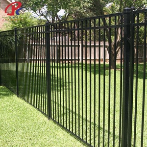 Clôture <span class=keywords><strong>tubulaire</strong></span> en acier galvanisé de haute qualité, revêtement poudré noir, clôture ornementale en acier zingué <span class=keywords><strong>pour</strong></span> jardin - Product Image 4
