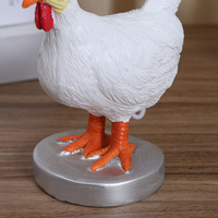 Drôle poulet pondant des oeufs Statue veilleuses USB mignon coq poule lampe de table lanternes d'animaux pour la décoration intérieure