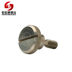 Alta cabeza tornillos de ajuste manual perno M2 M3 M4 M5 M6 Acero inoxidable ranurado tornillos de cabeza moleteada con collar - Product Image 1