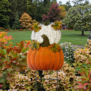 Chất Lượng Cao Hình Dạng Bí Ngô Threaded Đính Cườm Nhà Máy Máy Bước Mặt Đất Hoa Năng Lượng Mặt Trời Con Chó Vít Kim Loại Halloween Cổ Cọc - Product Image 3