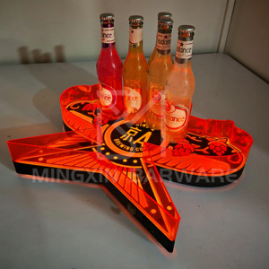 Présentoir de vin LED en forme d'oiseau de luxe personnalisé Présentoir de bouteille de champagne lumineux pour la promotion de la marque Plateau à champagne - Product Image 4