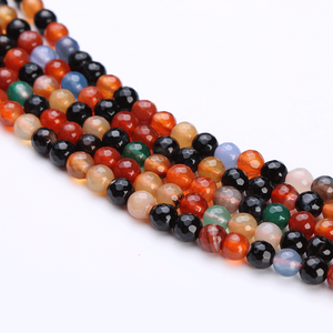 Piedras Preciosas Naturales para Joyería, Cuentas de Ágata, Diamante y Cornalina con Corte Brillante de 8mm y 3mm de Altura - Product Image 3