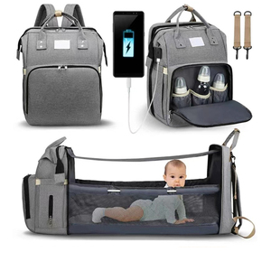 Funzionale portatile impermeabile pieghevole tote bagnato pannolino borsa <span class=keywords><strong>per</strong></span> la mamma del bambino mummia borsa <span class=keywords><strong>per</strong></span> pannolini <span class=keywords><strong>zaino</strong></span> con fasciatoio - Product Image 1