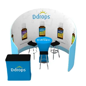Customize 10x10 modular trade show exhibition booth equipment with fabric printing logo designs
