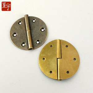 Round Copper Hinges For Furniture Antique Style Surface Mount Durable Polished Traditional Design - Product Image 4