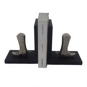 Sujetalibros ecuestre, botas de montar a caballo de aluminio fundido sólido, escritorio/organizador de libros de periódico de mesa, nuevos sujetalibros elegantes, ventas - Product Image 1