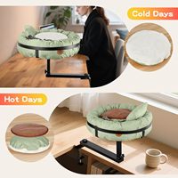 Perchoir de lit de bureau réglable pour chat Hanmmock à faible encombrement intérieur pour bureau