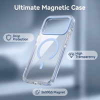 Étui magnétique antichoc 2600GS en TPE, pare-chocs anti-chute de 2,0 mm d'épaisseur, compatible avec la charge sans fil, étui transparent pour iPhone 18 Pro Max