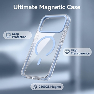 Étui magnétique antichoc 2600GS en TPE, pare-chocs anti-chute de 2,0 mm d'épaisseur, compatible avec la charge sans fil, étui transparent pour iPhone 18 <span class=keywords><strong>Pro</strong></span> Max - Product Image 3