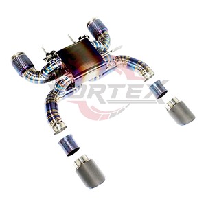Vortex High Performance Titanium Exhaust for McLaren 720S Twin Turbo V8 Valve Controlled Blue Piping <b>Kit</b> - Product Image 3