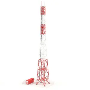 towers four legged lattice microwave tv antenna 20m high 30 meter 4 leg angle steel antenna telecommunication telecom tower