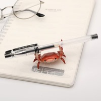 Porte-stylo crabe en PVC créatif et moderne Mini statue de table mignonne Art jouet décor à la maison cadeau papeterie passe-temps vitrines