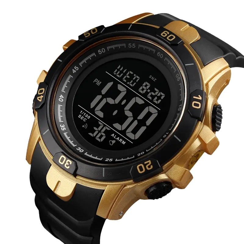 SKMEI 1475 MenのWatches LED Digital Men Wrist Watch Black Alarm 50メートルWaterproof Sport For Men Relogio Masculino
