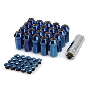 Lug Nuts Hex Iron With Aluminum Caps Chrome Finish For <b>Wheel</b> Hub <b>Replacement</b> Repair General Use - Product Image 1
