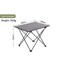AJOTEQPT Table pliante portable en aluminium pour activités de plein air Table de barbecue pliante légère pour pique-nique et camping