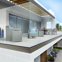 Système de garde-corps en aluminium personnalisable avec verre trempé en U, finitions brossées/polies, durable, vue améliorée, garantie 3 ans