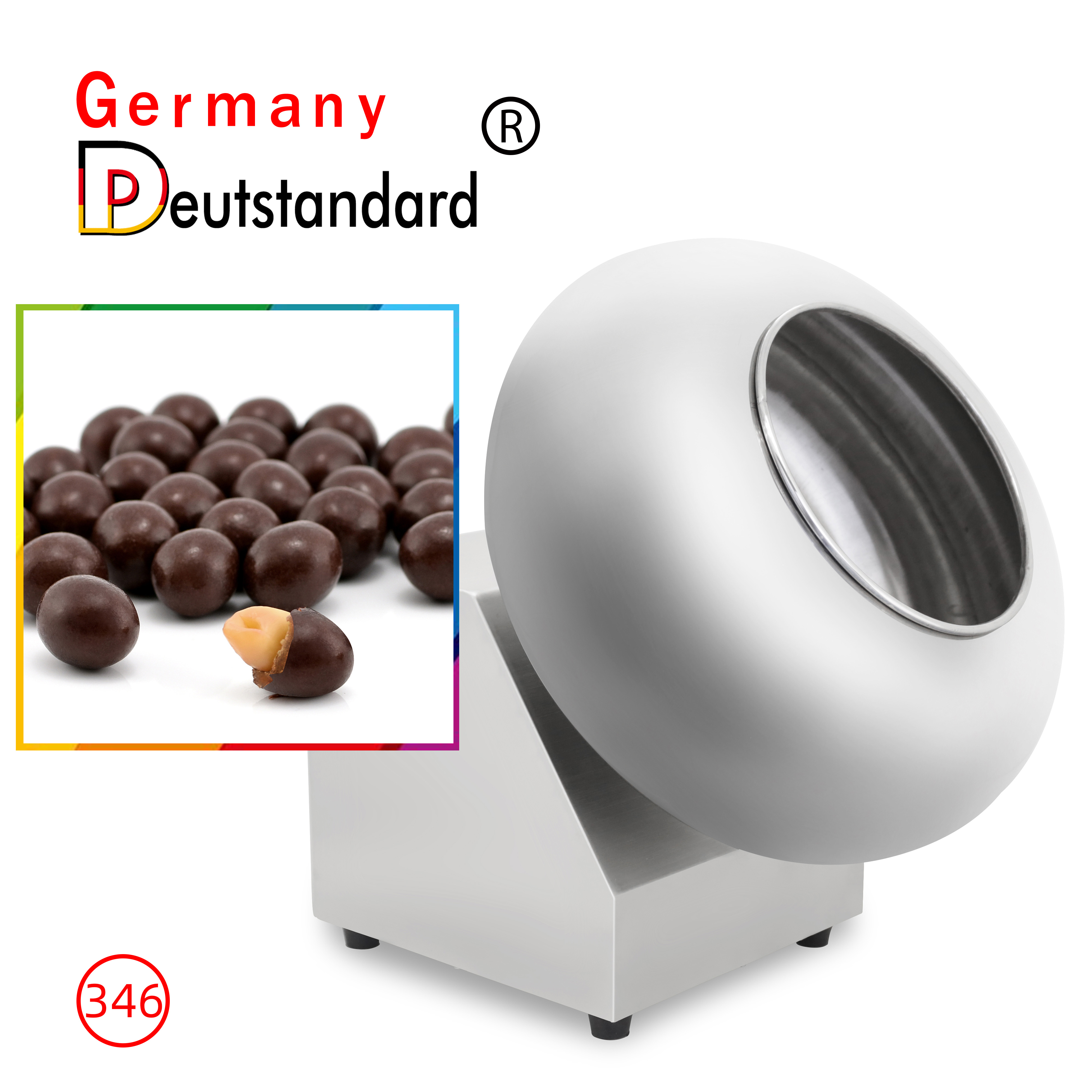 Voedsel Cacao Amandelnoot Snoep Kleine Amandelsuiker Pinda Burger Tablet Chocolade Coating Pan Panning Machine Automatische Coater