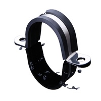 Accessoire de câblage électrique Type U Collier de serrage en acier inoxydable noir pour conduits de 3/4 pouces