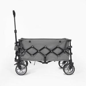 Customized Stainless Steel Portable Outdoor Utility Four-Wheel Roll Container Collapsible <b>Folding</b> Camping <b>Cart</b> - Product Image 1