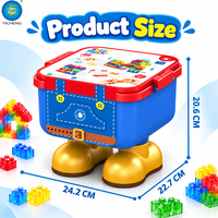 Blocs de construction en gelée, briques à presser, jouet éducatif Montessori STEM, jouet de construction créatif avec boîte de rangement