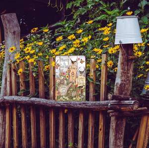 Rustiek Aluminium <span class=keywords><strong>Vintage</strong></span> Bord Met Een Leuk Bloemen-En Vogelontwerp, Metalen Bord Voor Binnenplaats, Garage, Boerderij, Buitentuin - Product Image 6