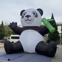 Panda géant gonflable avec bambou, panda chinois personnalisé gonflable pour la publicité