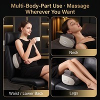 Coussin de massage chauffant à lumière rouge pour le cou et les épaules avec design ergonomique pour un massage quotidien à domicile