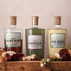 Etiqueta Metálica Personalizada Verde Oscuro con Grabado Floral Dorado para Botellas de Licor, Vino, Alcohol, Whisky, Brandy, Ron, Ginebra - Product Image 2
